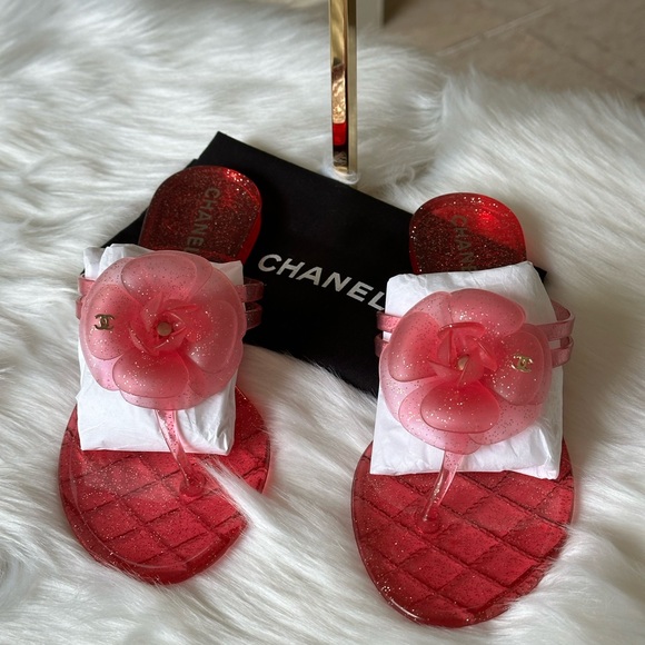 Auth Chanel Sandals 37 Never Use - Picture 1 of 16
